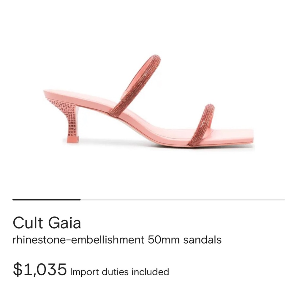 Cult Gaia Pink and Red Strappy Heels